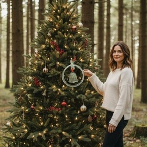 Sweden Other - Large 9" Vintage Sweden Costa‎ Boda Glass Christmas Decor Circle W/Bell